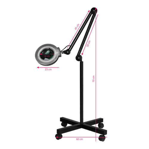 Lampa lupa s4 + statyw czarna