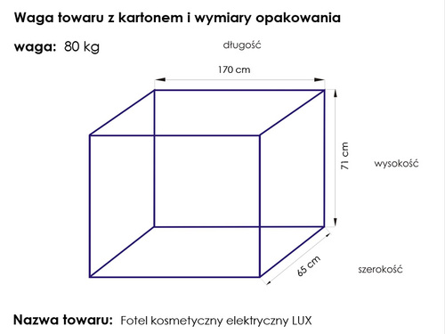 Fotel kosmetyczny elektryczny lux biały podgrzewany