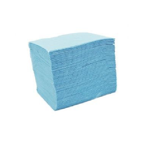 Folding folded foiled napkins blue 50pcs