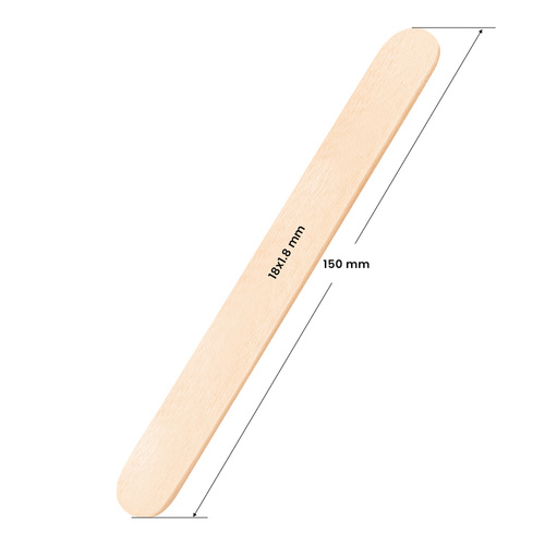 Large wooden spatula 150x18x1.8 mm - 150 pieces