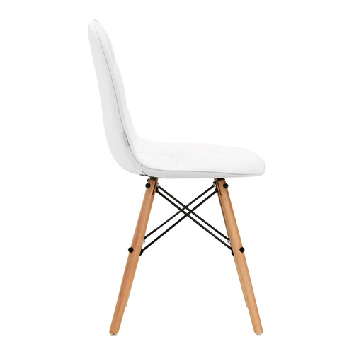 4rico scandinavian chair qs-185 eco leather white