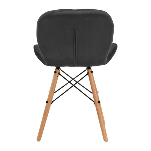 4rico scandinavian chair qs-186 velvet grey