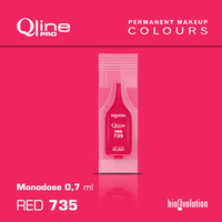 Jednorazowy pigment do makijażu permanentnego ust Bioevolution Red 735 Qline Pro 0,7ml monodose