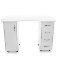 Desk 2027 bp white two cabinets