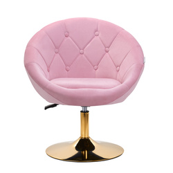 4rico swivel chair qs-bl12g velvet pink