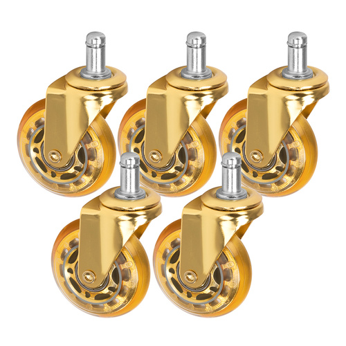 Roll speed gold press-on stool wheel set of 5 pieces