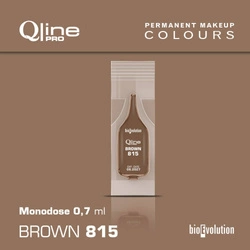 Disposable pigment for brow permanent makeup Bioevolution Brown 815 Qline Pro 0.7ml monodose 