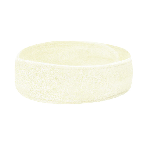 Cream terry cloth headband