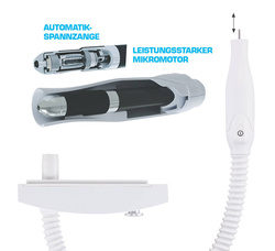 Podiatry nail drill machine with dust absorber Promed 4040 brushless 