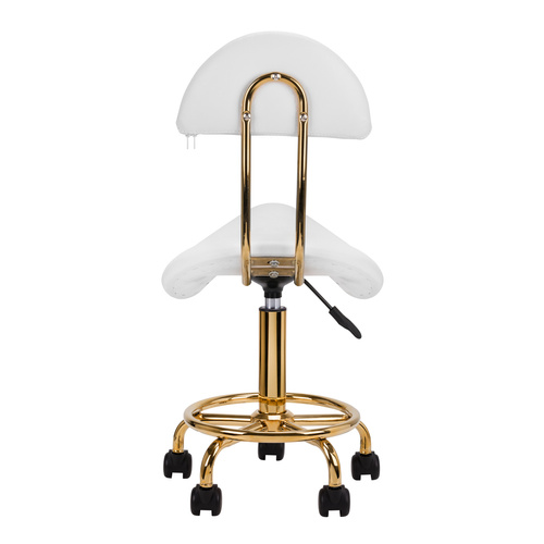 Cosmetic stool 6001-g gold-white