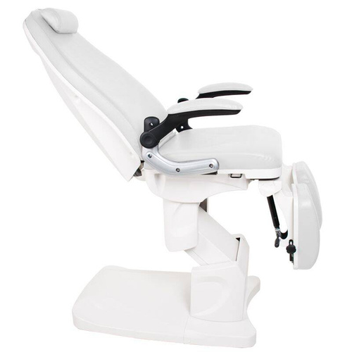 Podiatry chair electr. azzurro 709a 3 siln. white