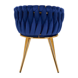 4rico chair qs-gw06g velvet navy blue