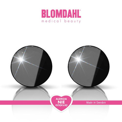 Puck 8 mm earrings SFJ black medical titanium