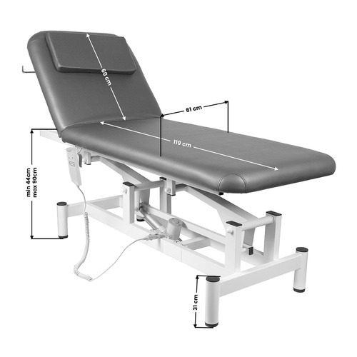 Electr. massage couch 079 1 siln. gray