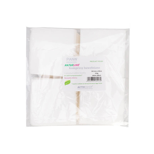 Naturline 150 g cotton compresses 16.5 cm x18 cm