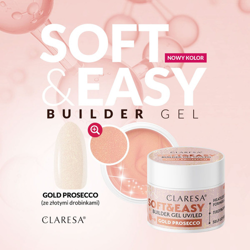 Claresa żel budujący soft&easy gold prosecco 12g