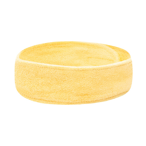 Yellow terry cloth headband