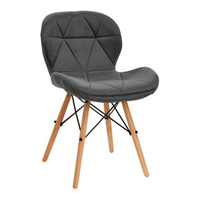 4rico scandinavian chair qs-186 velvet grey