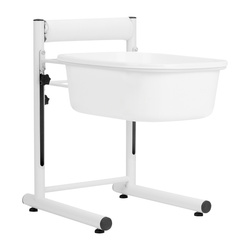 Pedicure shower tray with adjustable height white