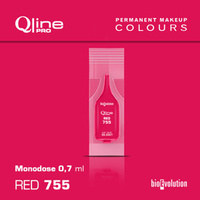 Jednorazowy pigment do makijażu permanentnego ust Bioevolution Red 755 Qline Pro 0,7ml monodose