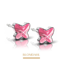 Butterfly Light Rose 5 mm earrings SFJ medical plastic