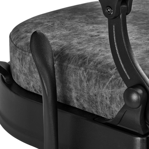 Gabbiano barber chair president old leather grey