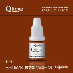 Permanent makeup pigment Bioevolution Brown 870 Warm Qline Pro 5ml 