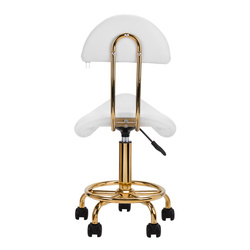 Cosmetic stool 6001-g gold-white