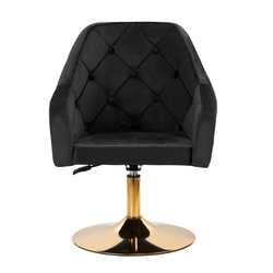 4rico swivel chair qs-bl14g velvet black