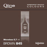 Disposable pigment for brow permanent makeup Bioevolution Brown 845 Qline Pro 0.7ml monodose