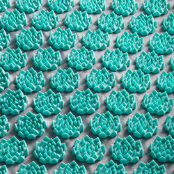 Acupressure mat activfizjo premium natural turquoise with cushion