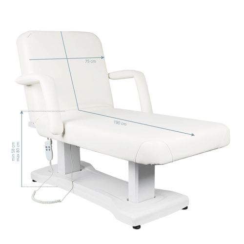 Electr. massage couch azzurro 819a 3 motors white