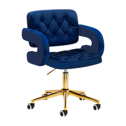 4rico chair qs-of213g velvet navy blue