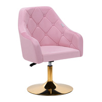 4rico swivel chair qs-bl14g velvet pink