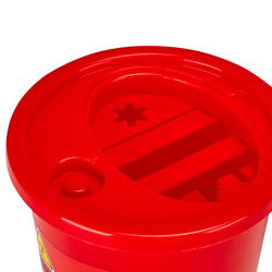 Medical waste container 0.7 l red