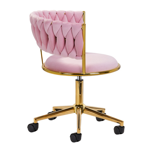 4rico swivel chair qs-gw01g velvet pink