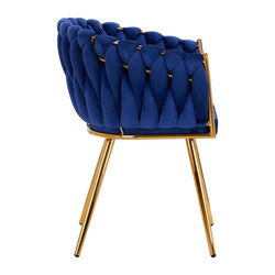 4rico chair qs-gw06g velvet navy blue