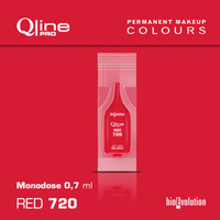 Jednorazowy pigment do makijażu permanentnego ust Bioevolution Red 720 Qline Pro 0,7ml monodose