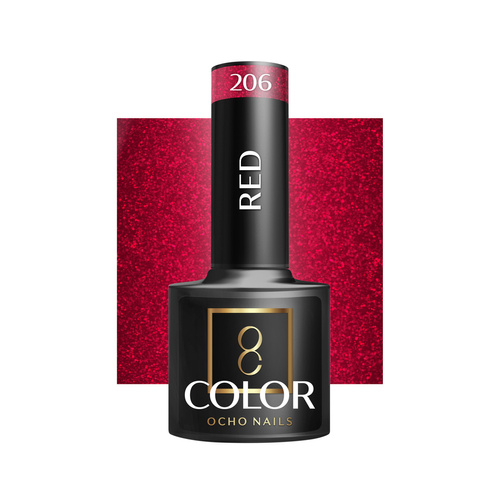 Ocho nails lakier hybrydowy red 206 -5 g