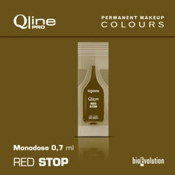 Disposable permanent makeup pigment Bioevolution RedStop Qline Pro 0.7ml monodose 