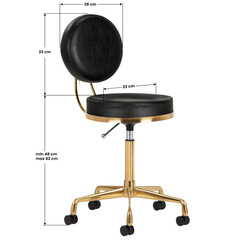 Cosmetic stool h5 gold black