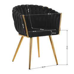 4rico chair qs-gw06g velvet black