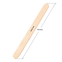 Medium wooden spatula 114 x 10 x 2 mm - 100 pieces