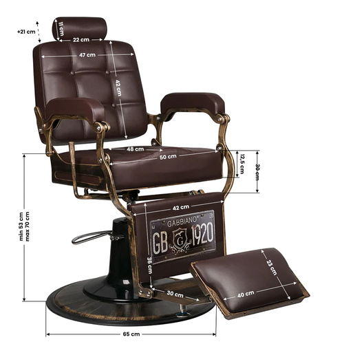 Gabbiano barber chair boss brown