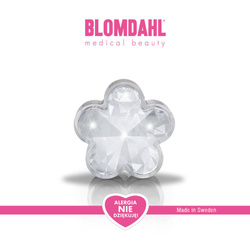 Kolczyki hipoalergiczne Flower Crystal 6 mm SFJ plastik medyczny