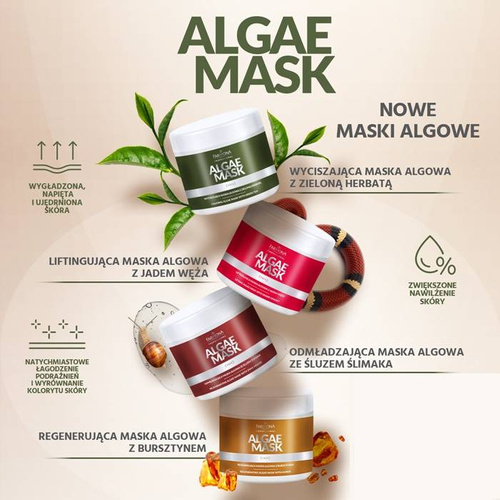 Farmona ALGAE MASK Odmładzająca maska algowa ze śluzem ślimaka 160g