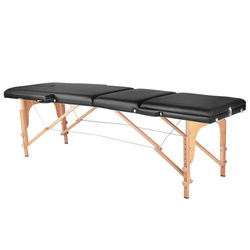 Folding massage table wooden comfort activ fizjo 3 segmented black