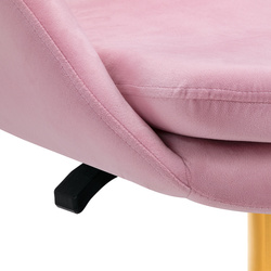 4rico swivel chair qs-mf18g velvet pink