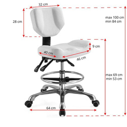 Cosmetic stool a-4299 white