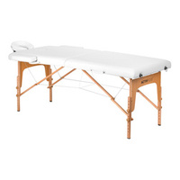 Folding massage table wooden comfort activ fizjo lux 2 segment 190x70 white